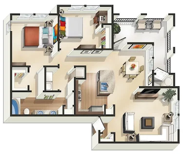 James on South First Austin Apartment Floor Plan 4