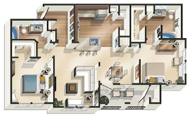 James on South First Austin Apartment Floor Plan 5