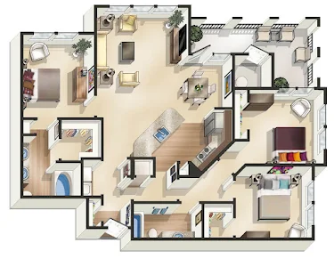 James on South First Austin Apartment Floor Plan 7