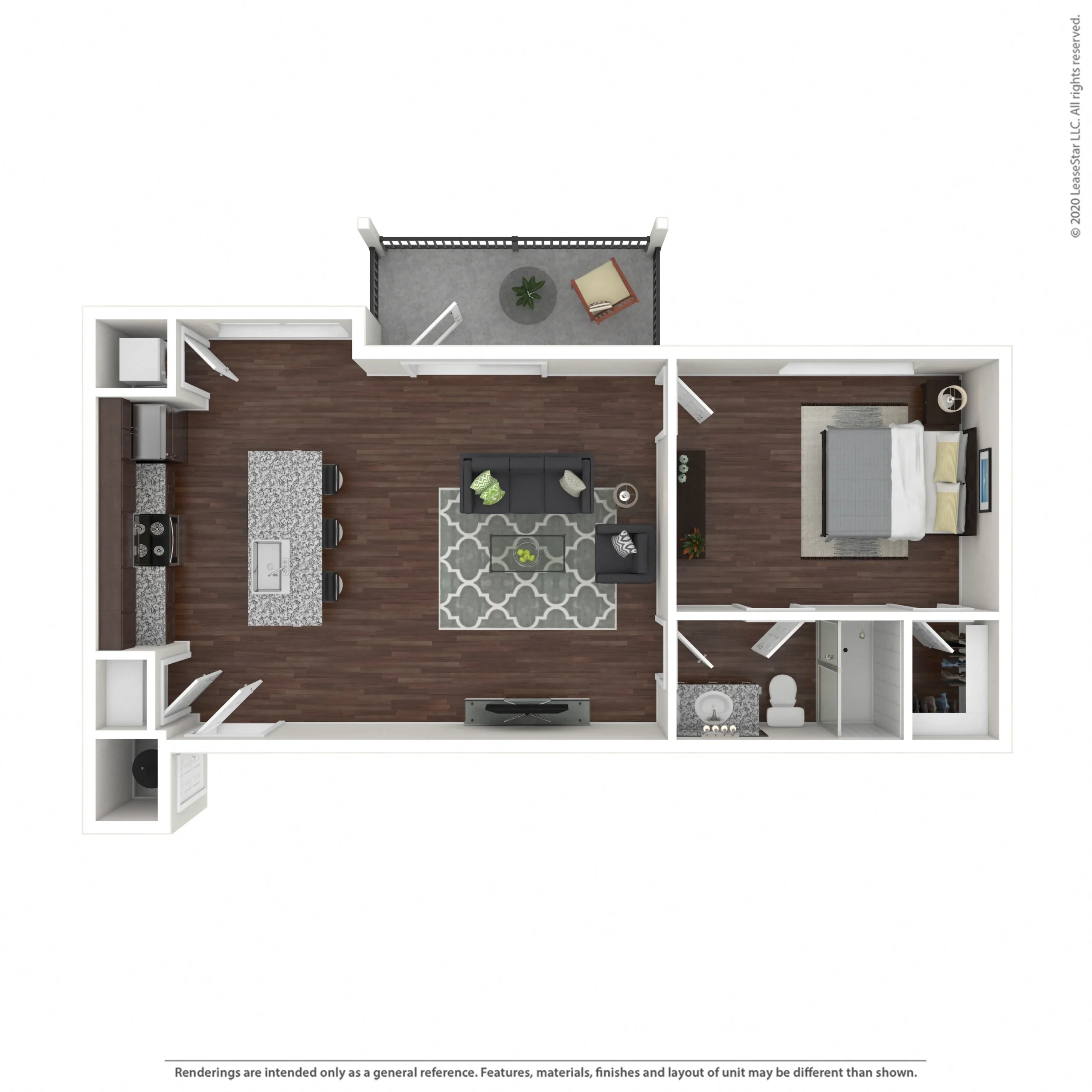 Marquis SoCo Austin Apartments Floor Plan 1