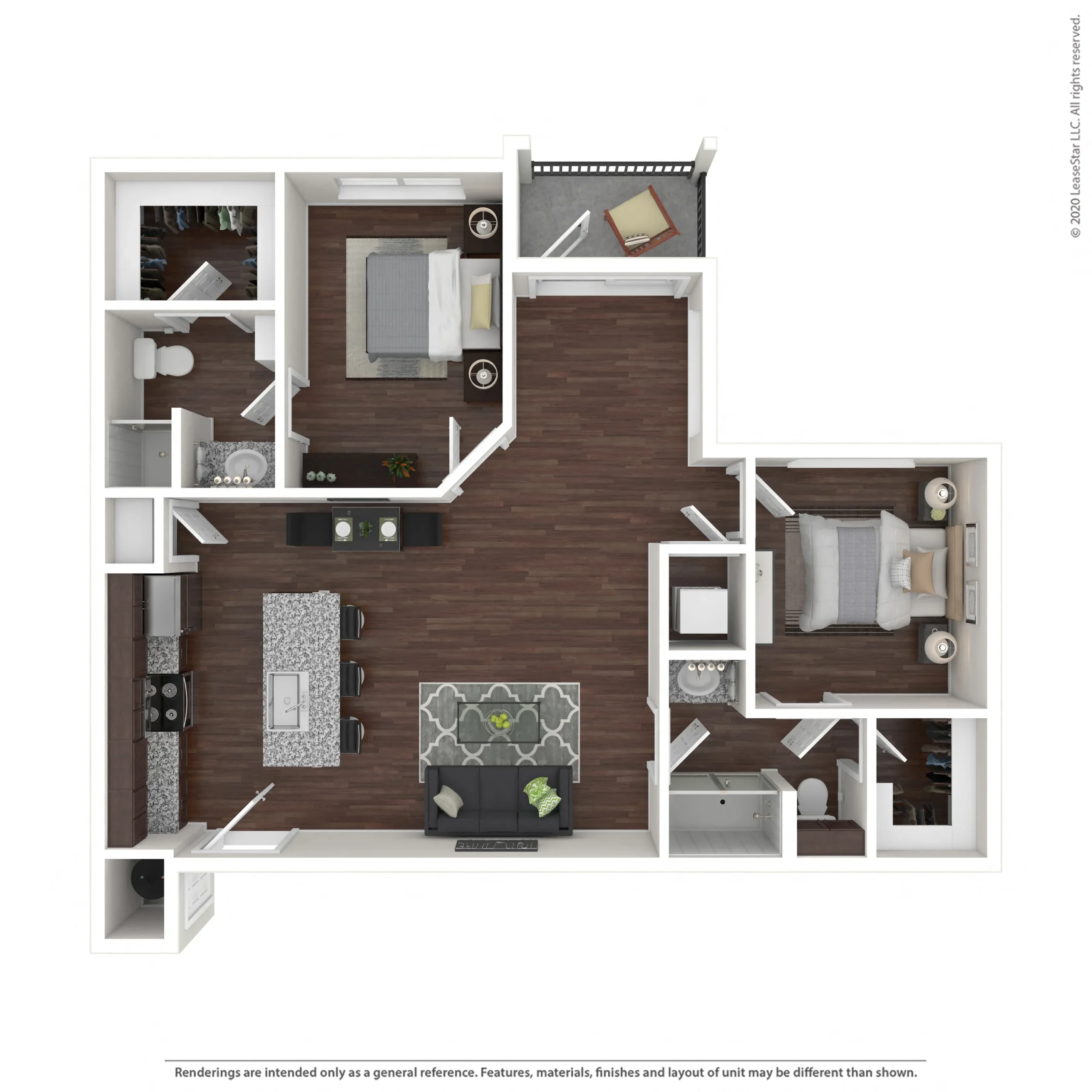 Marquis SoCo Austin Apartments Floor Plan 7