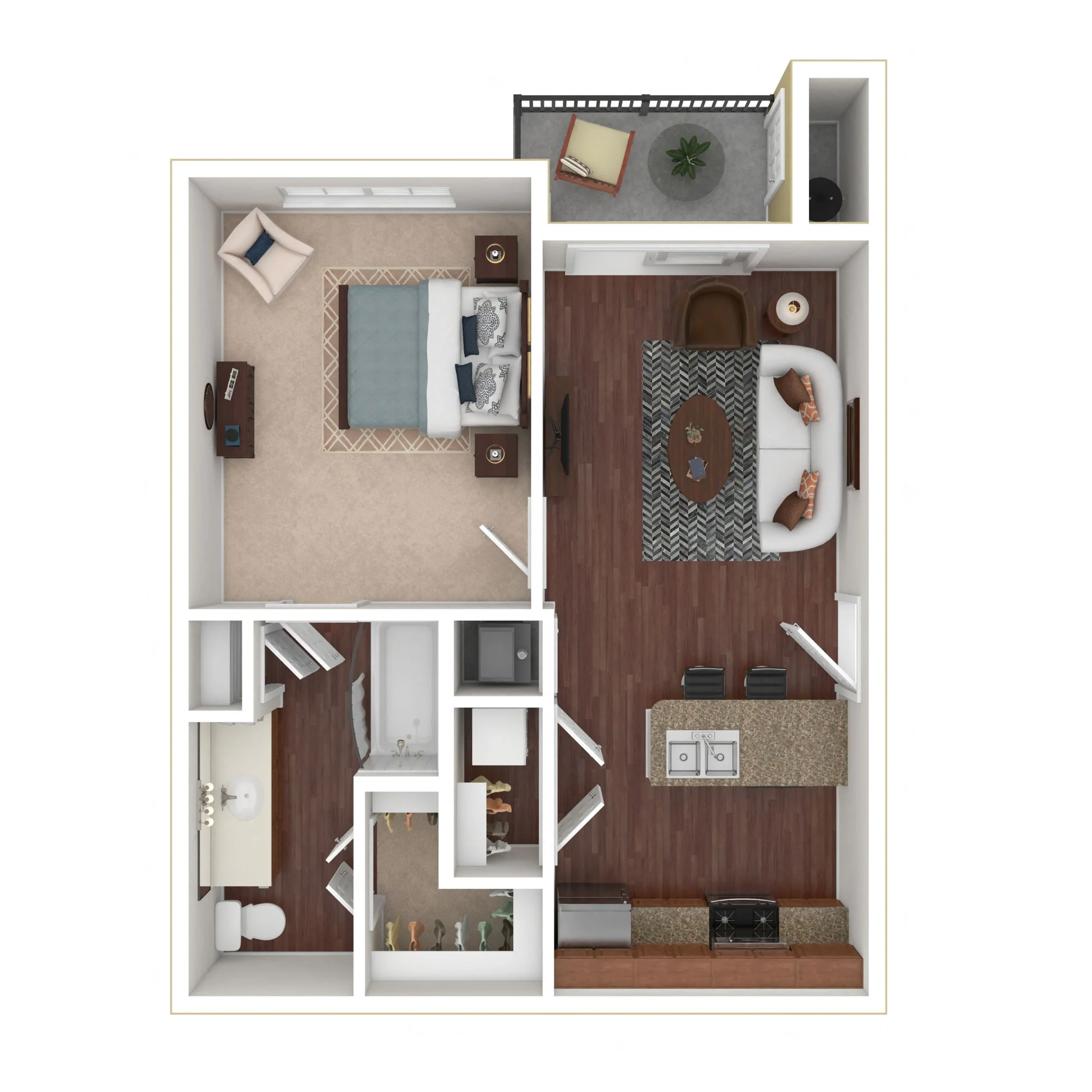 Marquis at Barton Trails Austin Apartments Floor Plan 1