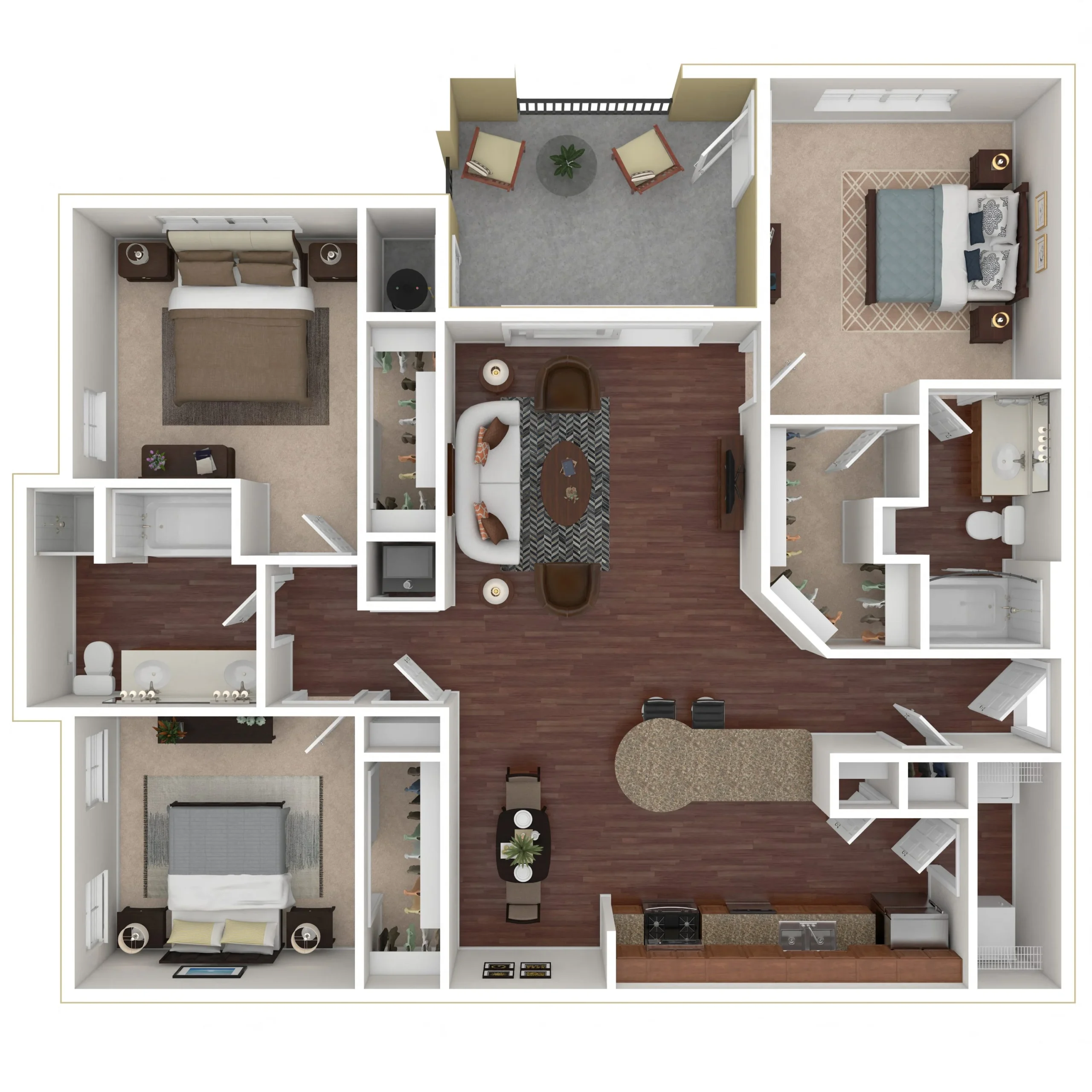 Marquis at Barton Trails Austin Apartments Floor Plan 8