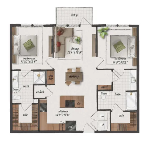 St Elmo Living floor plan 11