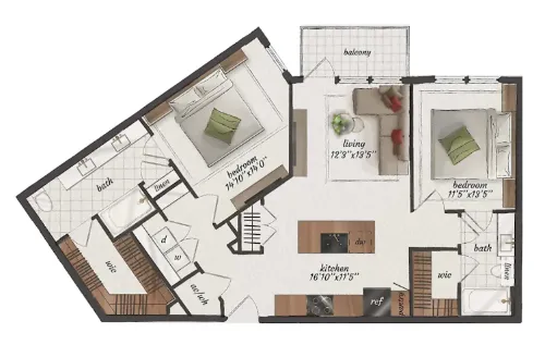 St Elmo Living floor plan 13