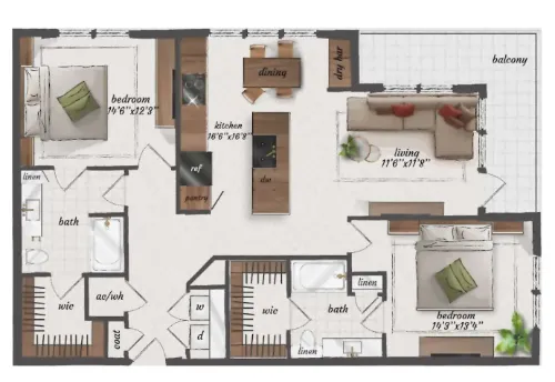 St Elmo Living floor plan 16