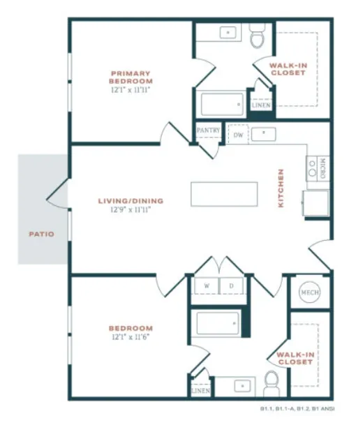 Alexan Melissa Dallas Apartments Floorplan 4