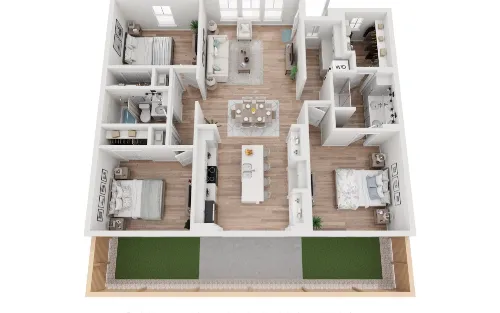 Avendale Painted Tree Dallas Apartment Floor Plan 6