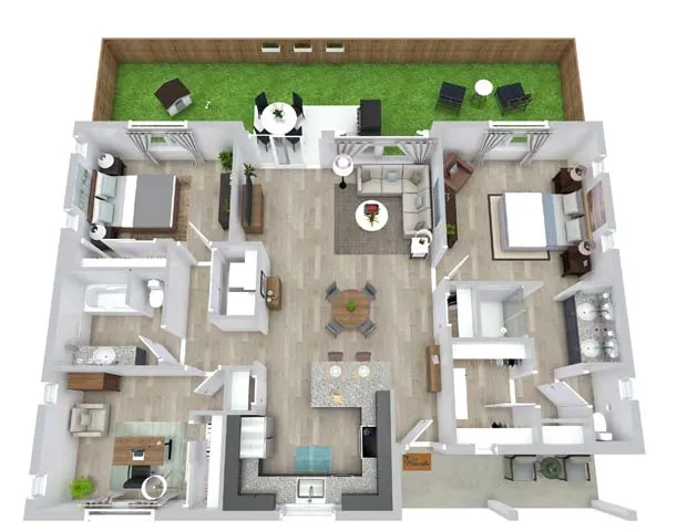 Avilla Boat Club Dallas Apartment Floor Plan 3