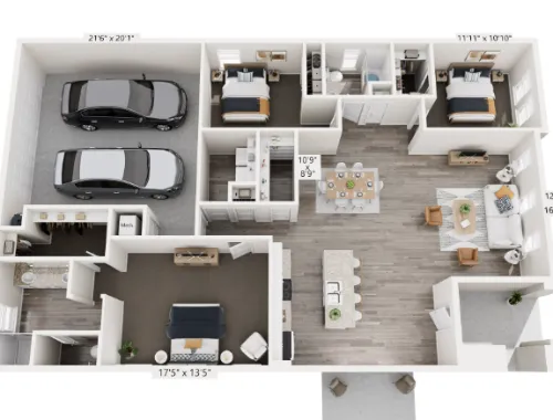 BB Living The Tribute Dallas Apartment Floor Plan 1