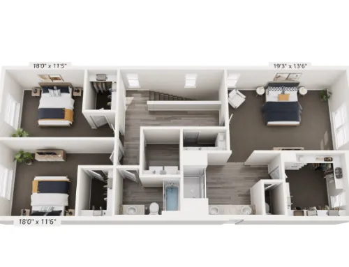 BB Living The Tribute Dallas Apartment Floor Plan 3