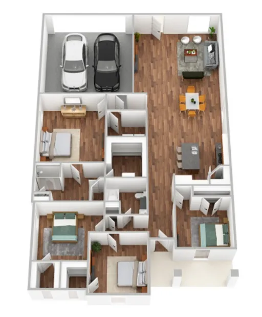 Boardwalk Heights Dallas Apartment Floor Plan 1