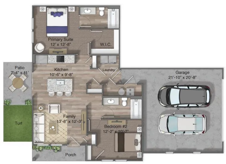 Canvas on Founders Hill Houston Apartment Floor Plan 3