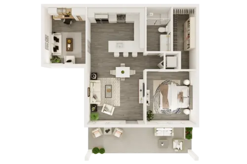 Cottage Living Apartment Houston Floor Plan 3