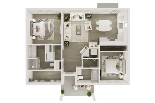 Cottage Living Apartment Houston Floor Plan 4