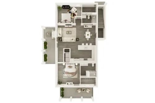 Cottage Living Apartment Houston Floor Plan 6