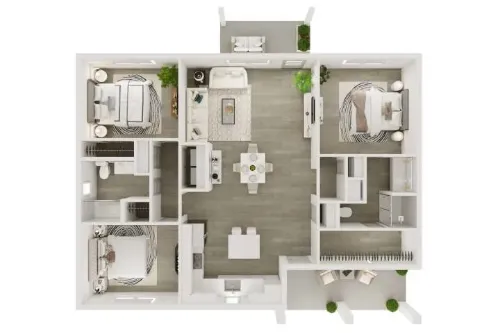 Cottage Living Apartment Houston Floor Plan 7