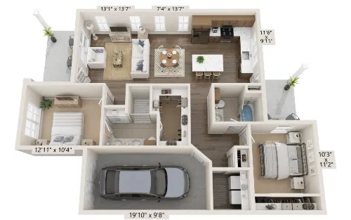 Mirella Apartments Houston Floor Plan 3