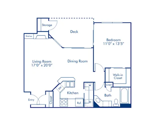 Camden Gaines Ranch floorplan 1