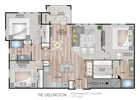 Centreport Lake Apartments FloorPlan 14
