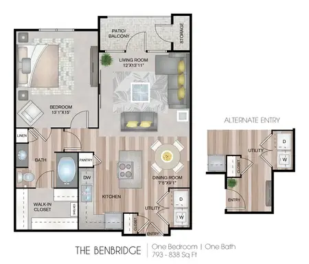 Centreport Lake Apartments FloorPlan 5