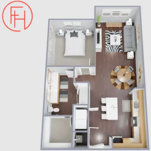 Farmhouse Apartments floorplan 2