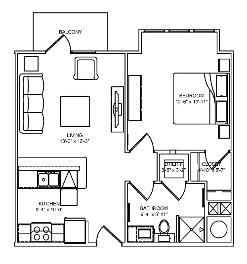 Ocotillo Apartments floorplan 14