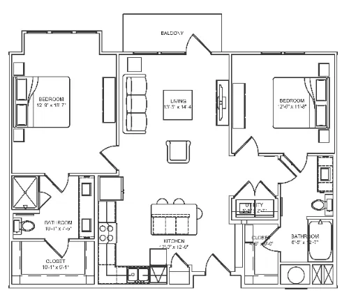 Ocotillo Apartments floorplan 2
