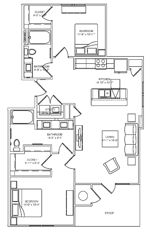 Ocotillo Apartments floorplan 5
