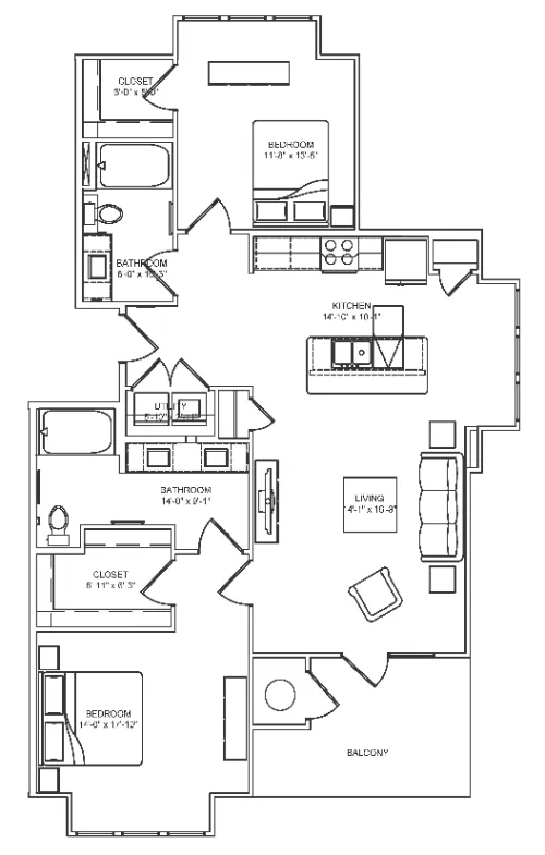 Ocotillo Apartments floorplan 6