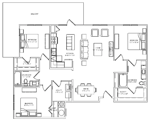 Ocotillo Apartments floorplan 9