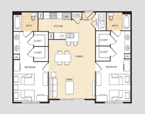 Quarters Montgomery House floorplan 3