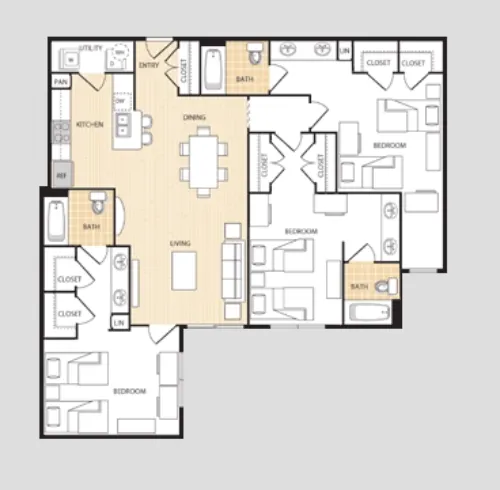 Quarters Montgomery House floorplan 5
