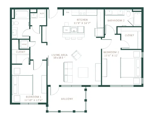 Saint June Apartments floorplan 3