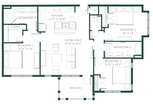 Saint June Apartments floorplan 5