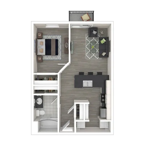 @15th Apartments Plano Floorplan 1