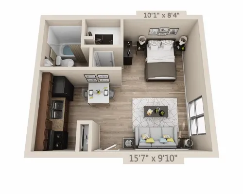 Addison Apartments at the Park Floorplan 1