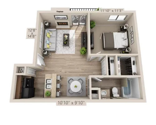 Addison Apartments at the Park Floorplan 14