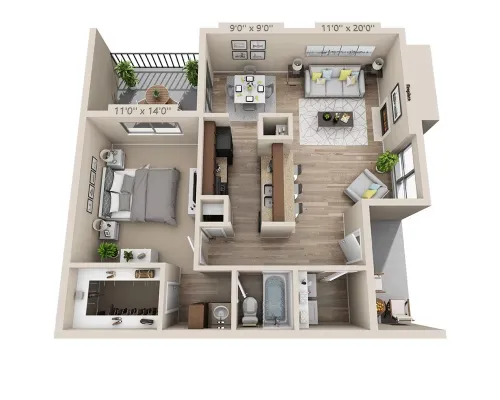 Addison Apartments at the Park Floorplan 16