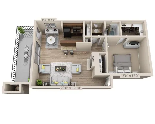 Addison Apartments at the Park Floorplan 17