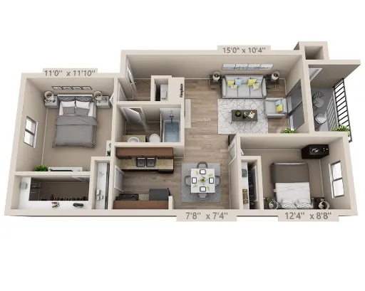 Addison Apartments at the Park Floorplan 18