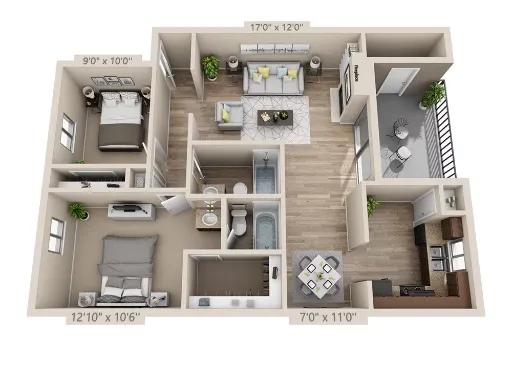Addison Apartments at the Park Floorplan 20