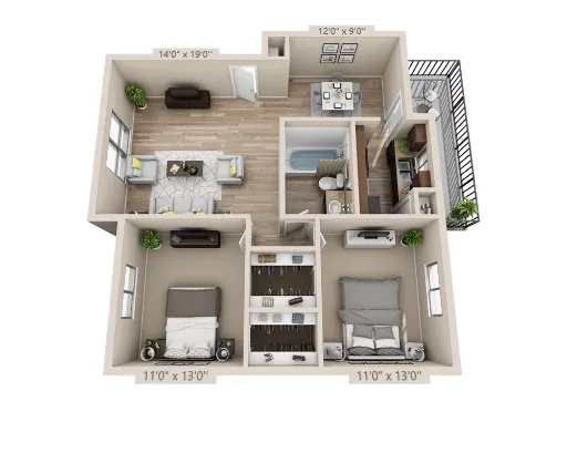 Addison Apartments at the Park Floorplan 22