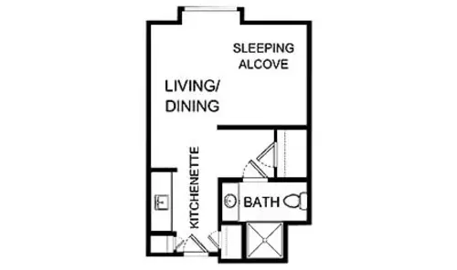 Asher Point Independent Living of Sherman Floor plan 1
