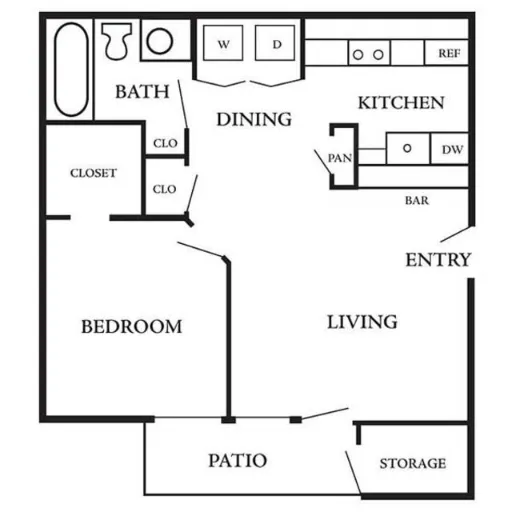 Ashton Oaks McKinney Floorplan 1