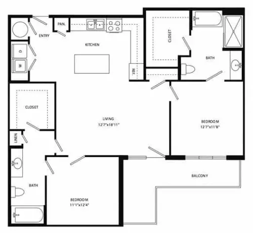 Axis 3700 Apartments Plano Floor plan 10