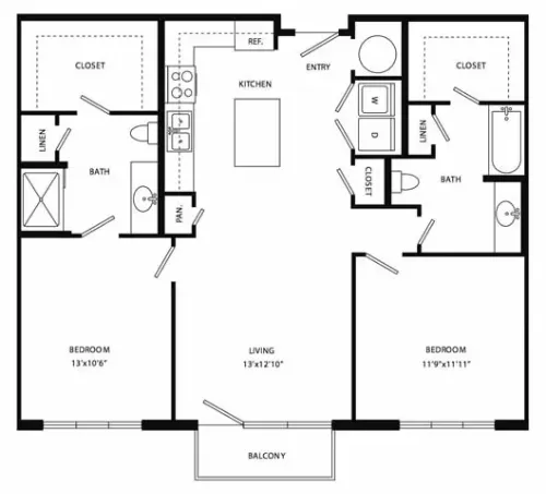 Axis 3700 Apartments Plano Floor plan 12
