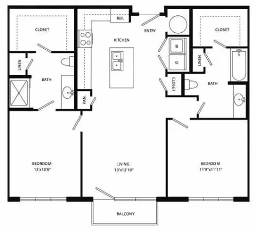Axis 3700 Apartments Plano Floor plan 14