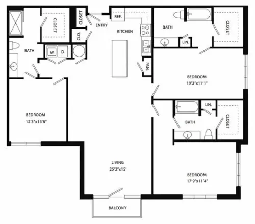 Axis 3700 Apartments Plano Floor plan 15