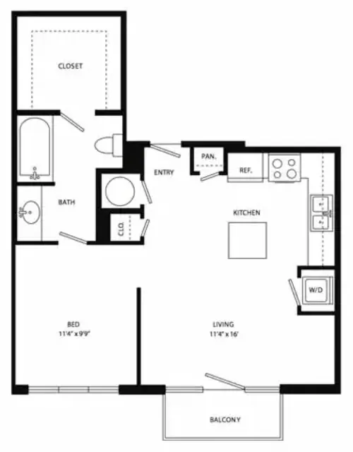 Axis 3700 Apartments Plano Floor plan 2